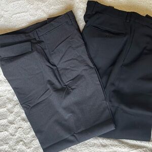 2 Banana Republic Black & Charcoal Stretch Pants